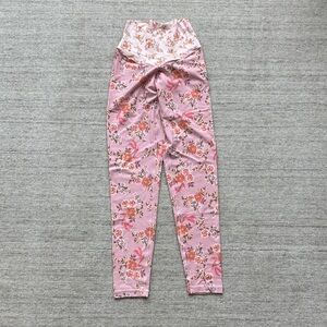 Offline by Aerie Pink Floral Stretch Leggings